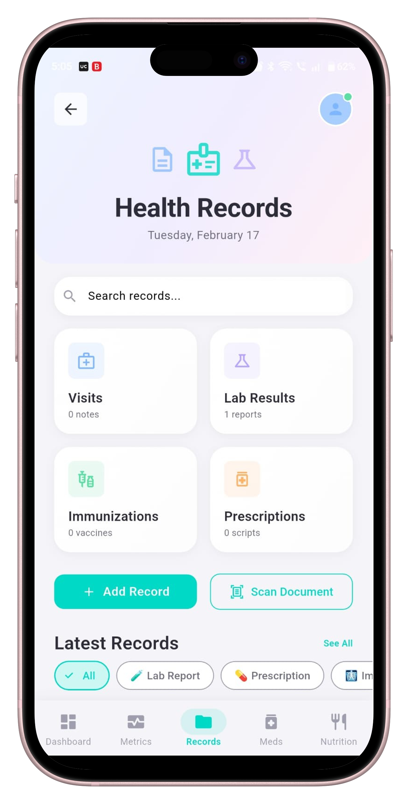 Jiva Pulse health records